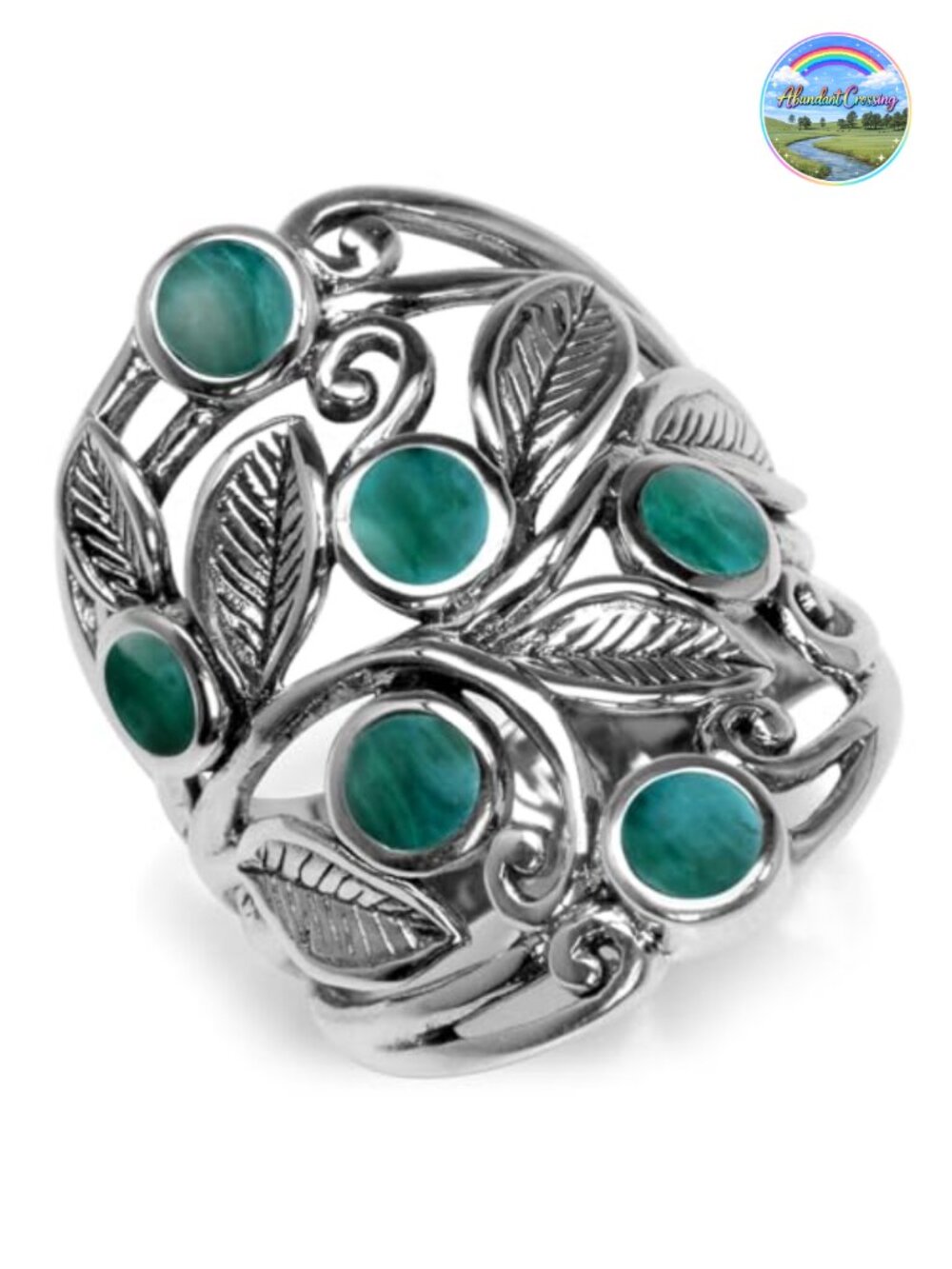 Silvershake 925 Sterling Silver Filigree Leaf Ring Right Hand Jewelry